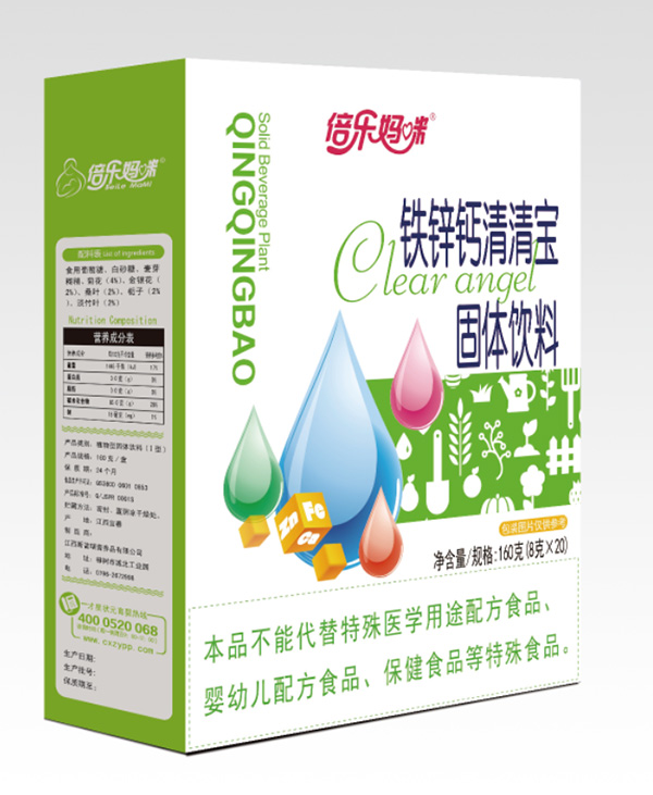 倍樂(lè)媽咪鐵鋅鈣清清寶160克盒裝