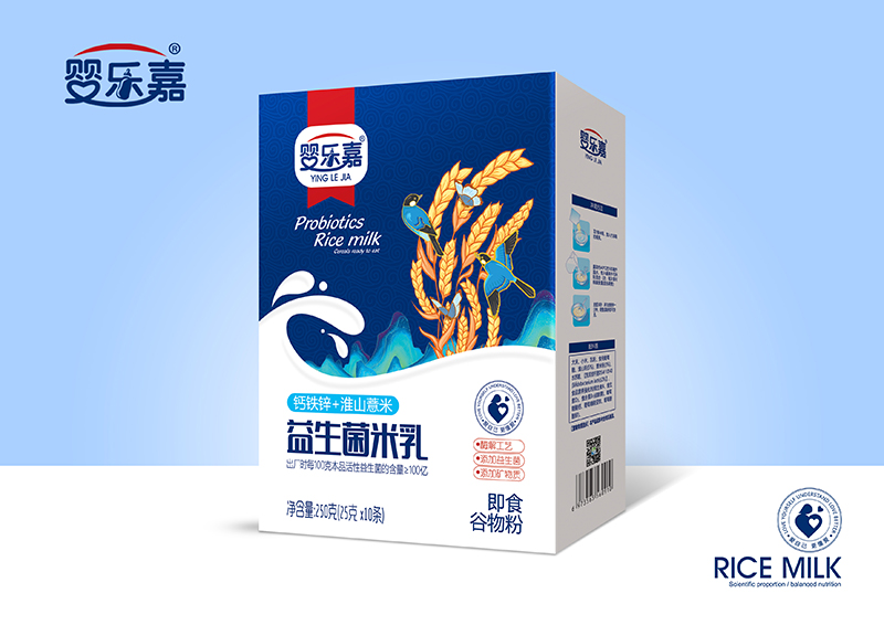 嬰樂(lè)嘉鈣鐵鋅+淮山薏米益生菌米乳 盒裝