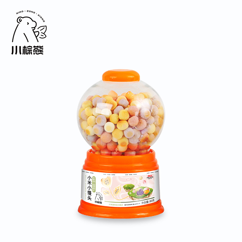 小棕熊小米小饅頭 牛奶味+蛋黃味+紫薯味+甜菜根味