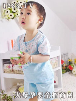 吉多小屋日韓版全棉夏裝短袖套裝