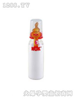 NUK高強度PC清色奶瓶250（帶1號乳膠仿真通氣奶嘴）