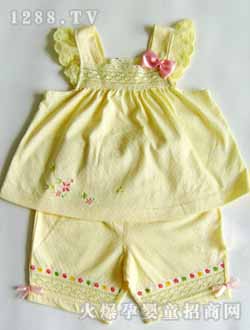 潤嬰寶背帶套裝黃色