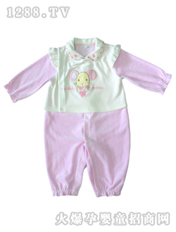 如意寶貝甜心小伙伴側(cè)開雙用袍