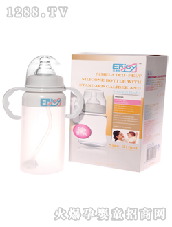 仿真手感標準口徑直身硅膠奶瓶