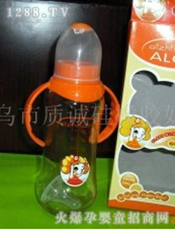質(zhì)誠(chéng)玻璃小雙把奶瓶