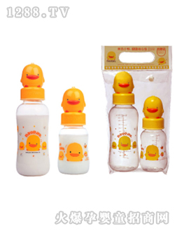 黃色小鴨造型葫蘆奶瓶組
