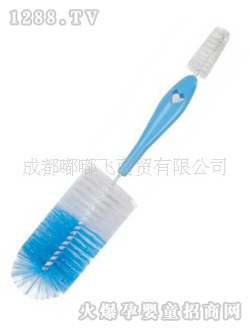 日康雙頭式尼龍奶瓶刷RK3508