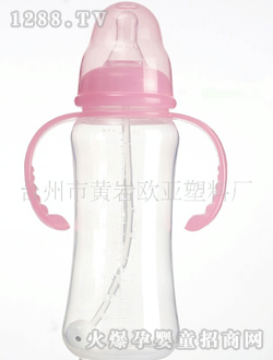 300ML有柄標(biāo)準(zhǔn)口徑圓弧自動奶瓶