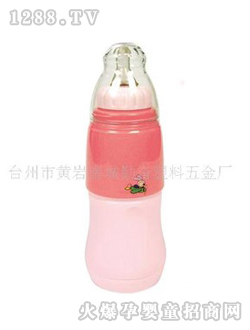 勤奮粉色保溫奶瓶