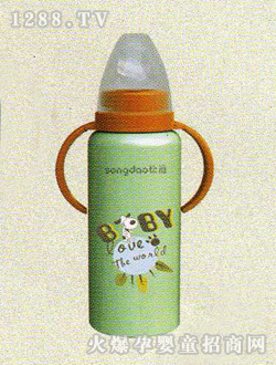 松道不銹鋼奶瓶綠色