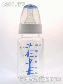 晶鉆玻璃奶瓶120ml藍樹