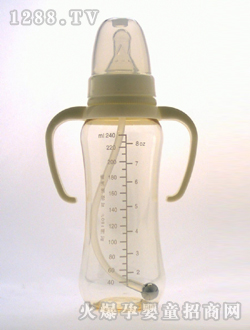 帶柄自動(dòng)PES奶瓶240mL刻度