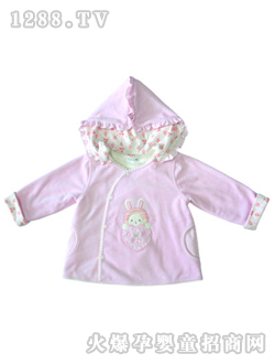 甜心小伙伴側(cè)開外套附帽