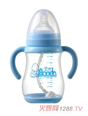 寶德yinge自動PP奶瓶240ml藍