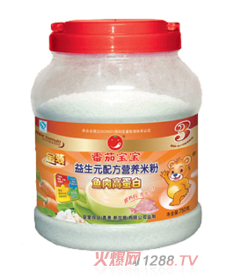 番茄寶寶益生元魚(yú)肉高蛋白米粉750g