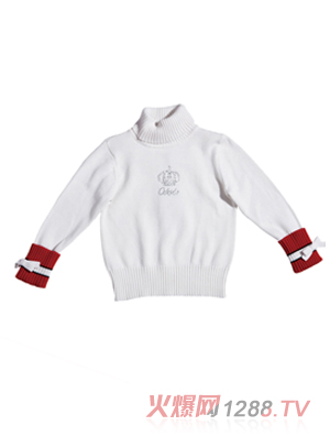 CE白色女孩毛衣