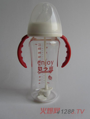 貝之享250ml晶鉆玻璃自動魔術防脹氣寬口奶瓶