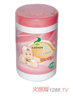 祿康80片桶裝無香型yinge濕巾