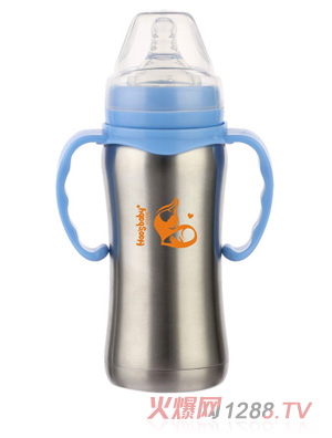 好氏嬰童雙柄自動標(biāo)口不銹鋼奶瓶