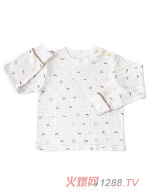 摩可拿寶寶純棉圓領(lǐng)上衣