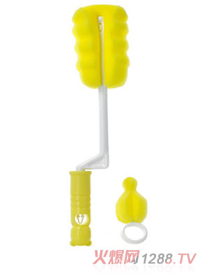 嬰侍衛(wèi)海綿奶瓶刷黃色