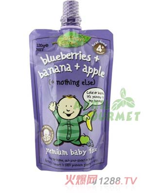 葉子?jì)雰汗?藍(lán)莓、香蕉和蘋果)