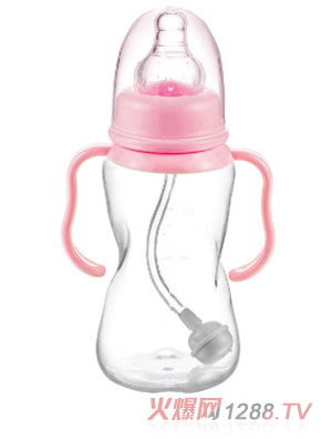 愛樂寶標(biāo)口PP自動奶瓶150ml粉色