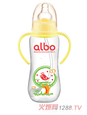 愛樂寶標(biāo)口PP自動奶瓶270ml黃色