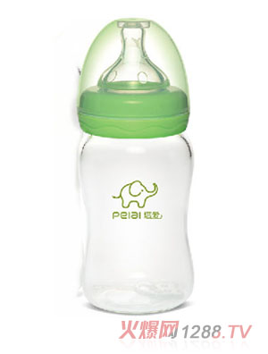 培愛寬口徑晶鉆玻璃奶瓶180ml