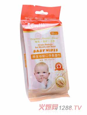 壹壹寶原生谷胚口手柔濕巾10片裝