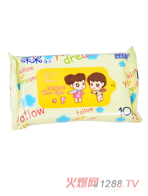 禾采10片啟封yinge清潔濕巾（黃色）