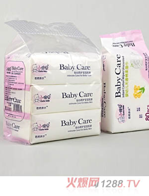 小傻旦yingye無香綿柔濕巾80片