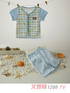 金色小魚純棉素色單面數(shù)字短袖桃開套