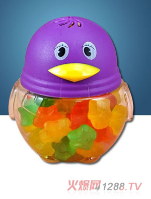 所愛(ài)小企鵝玩具軟糖紫色