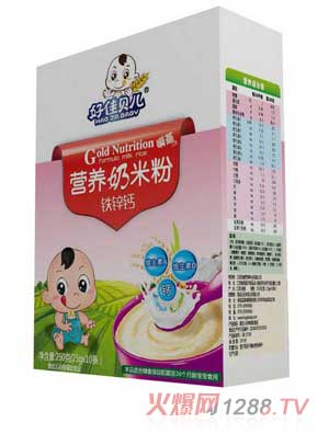 好佳貝兒鐵鋅鈣盒裝營養(yǎng)奶米粉