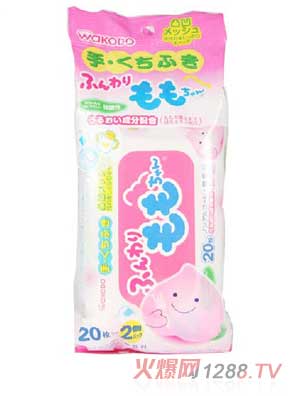 和光堂桃桃yinge手口濕巾20片