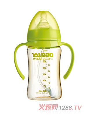 優(yōu)樂(lè)寶PPSU寬口徑有柄自動(dòng)奶瓶240ML(Y)