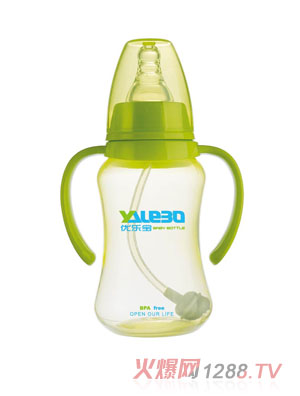優(yōu)樂(lè)寶PP抗菌標(biāo)準(zhǔn)口徑有柄自動(dòng)奶瓶210ML(M)