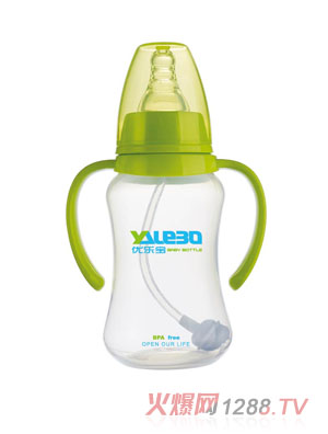 優(yōu)樂(lè)寶PP標(biāo)準(zhǔn)口徑有柄自動(dòng)奶瓶210ML(Y)