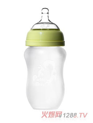 福帝愛迪吸管奶瓶260ml綠色
