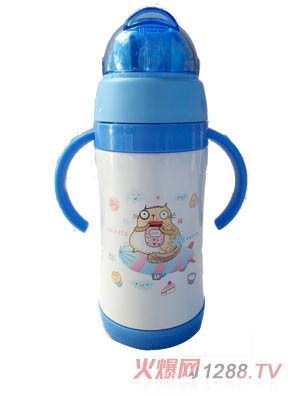 好樂嬰藍(lán)色卡通水杯