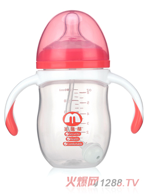 美凱蒂PP奶瓶180ML紅色