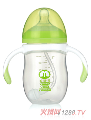 美凱蒂PP奶瓶180ML綠色