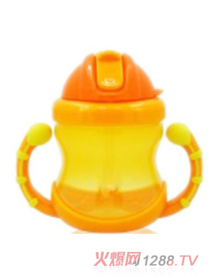 陽(yáng)光兔210ML滑蓋訓(xùn)練吸管杯橙色