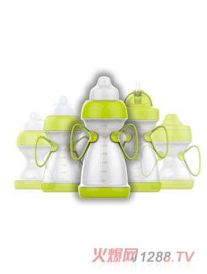 綠糖生活綠色奶瓶330ml