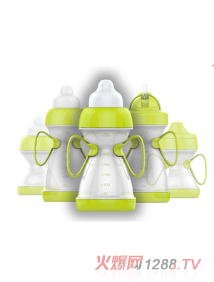 綠糖生活綠色奶瓶280ml