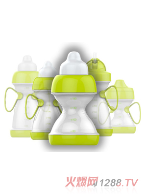 綠糖生活綠色奶瓶180ml