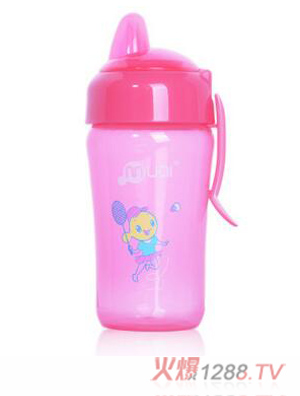 母愛活力寶寶運動鴨嘴學(xué)飲杯300ml 玫紅