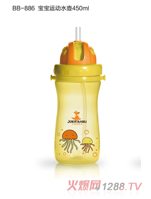 小袋鼠巴布寶寶運動水壺450ml黃色