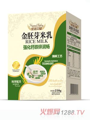 金諾貝嬰金胚芽米乳 強(qiáng)化鈣鐵鋅潤(rùn)暢盒裝